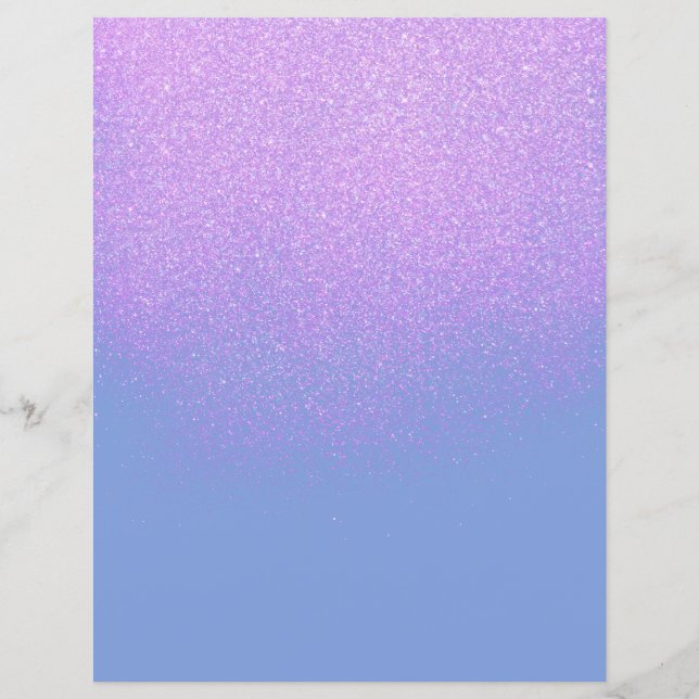 Pink und Blue Ombre Shimmer Scrapbook Papier (Vorderseite)