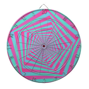 Pink und Blue Pentagon Spiral Dartboard Dartscheibe