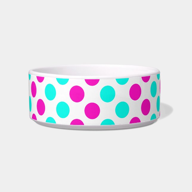 Pink und Blue Polka Dots Napf (Links)