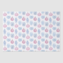 Pink und Blue Pumpkins und Ginger Jars Preppy Seidenpapier