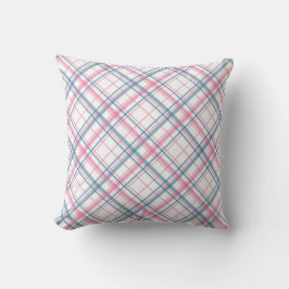 Pink und Blue Tartan Weihnachten doppelseitig Kissen