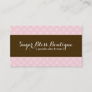 Pink und Brown Bakery Business Card Visitenkarte
