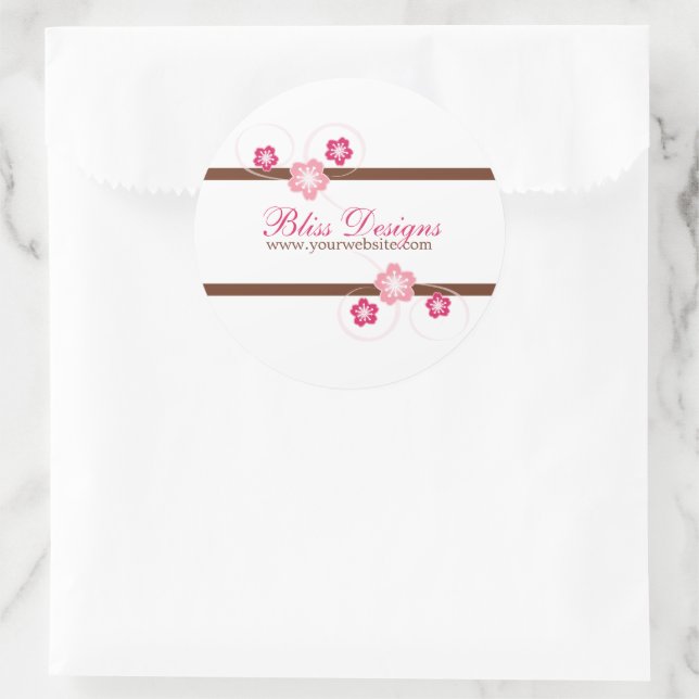 Pink und Brown Cherry Blossom Promo Stickers (Tasche)