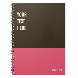 Pink und Brown Custom Journal, Writing Pad, Notizblock