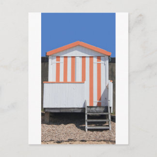 Pink und Creme Beach Hut Postkarte