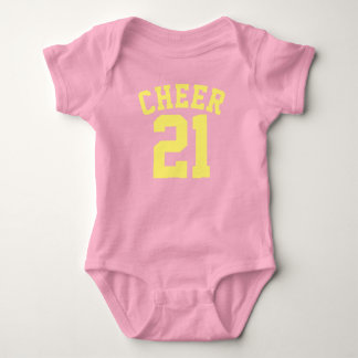Pink und Gelb Baby | Sports Jersey Design Strampler