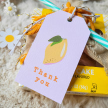 Pink und Gelb Lemon Doppelseitig Danke