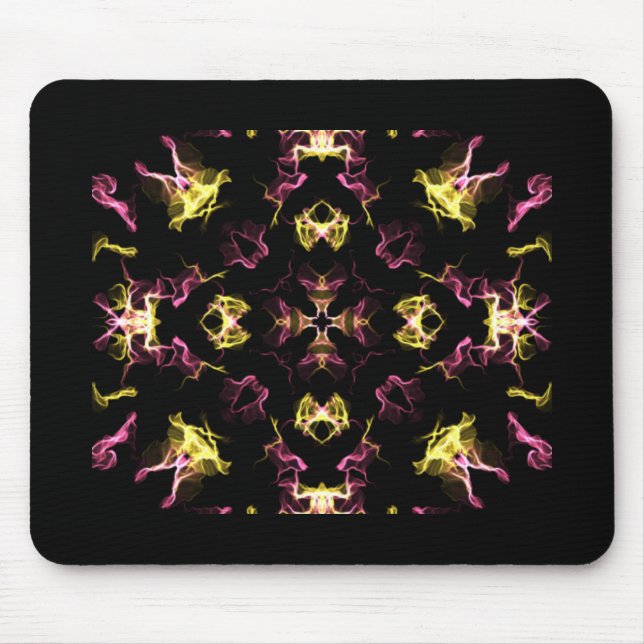 Pink und gelb Mandala Mousepad (Vorne)