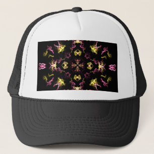 Pink und gelb Mandala Truckerkappe