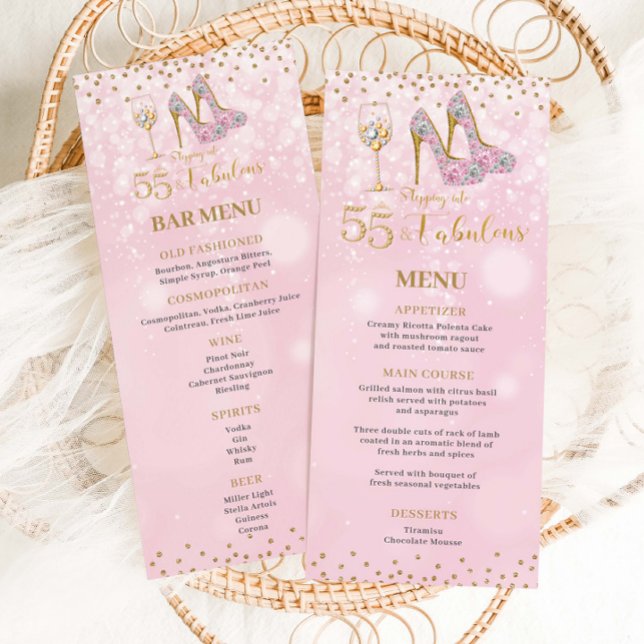 Pink und Gold 55 und köstliche Cocktails Bar...... Menükarte (Von Creator hochgeladen)