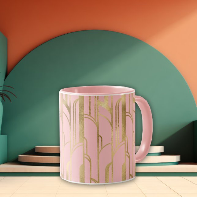 Pink und Gold Deco Träume Tasse (Von Creator hochgeladen)
