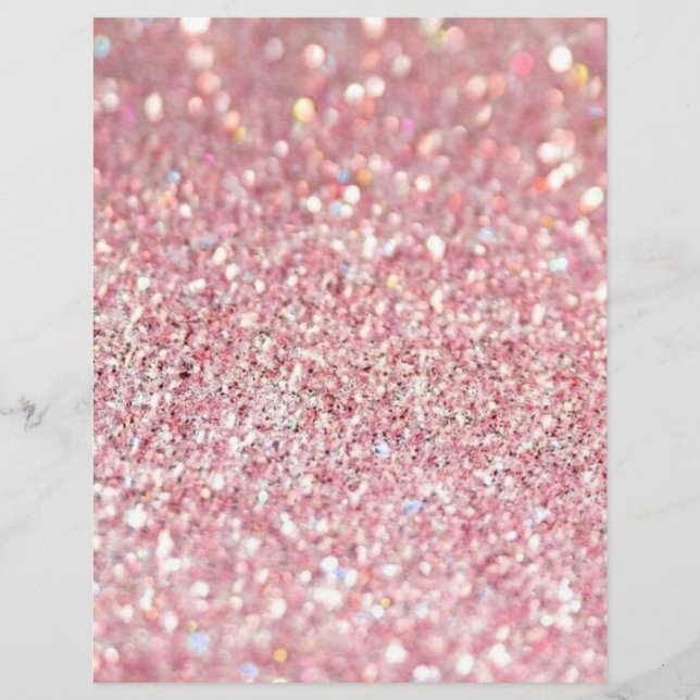 Pink und Gold Glitzer Textur Scrapbook Papier (Vorderseite)