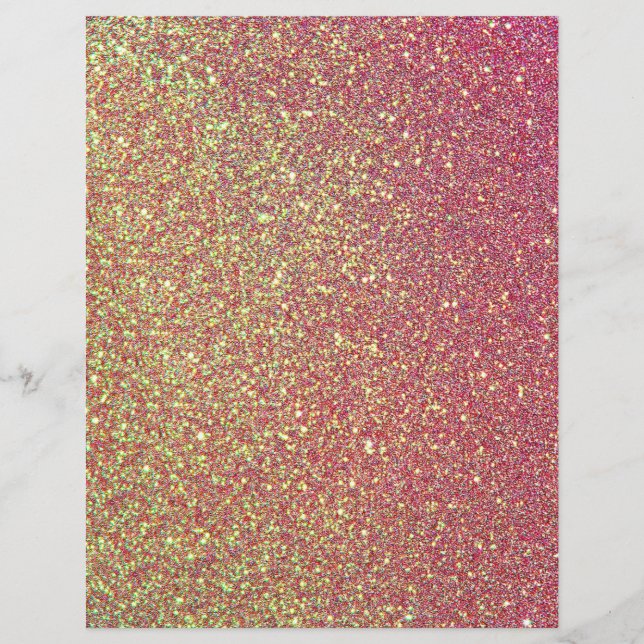 Pink und Gold Glitzer Textur Scrapbook Papier (Vorderseite)