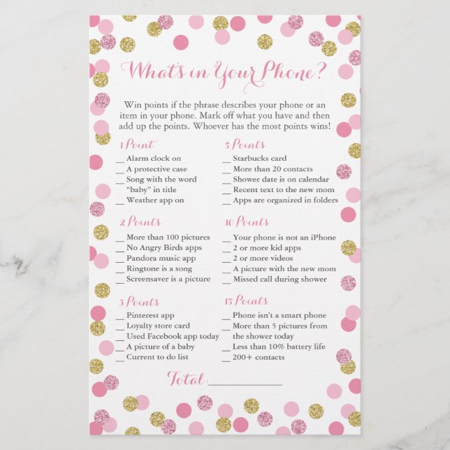 Pink und Gold Glitzer Was steckt in deinem Handysp (Vorderseite)