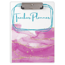 Pink und Gold Lehrerin Binder