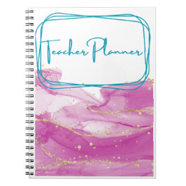 Pink und Gold Lehrerin Binder Notizblock
