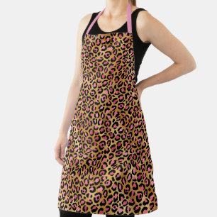 Pink und Gold Leopard Serie Design 13 Schürze