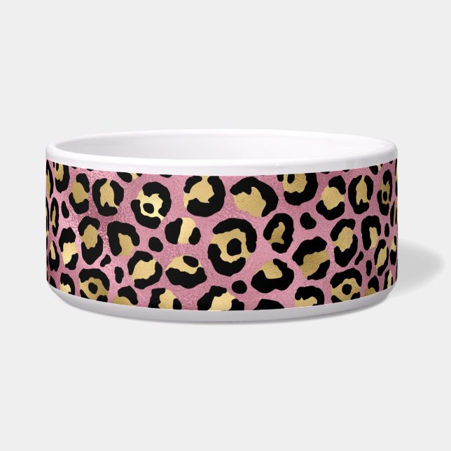 Pink und Gold Leopard Serie Design 15 Napf (Vorderseite)