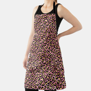 Pink und Gold Leopard Serie Design 15 Schürze