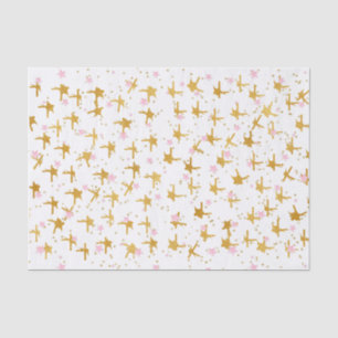 Pink und Gold Stars Confetti Tissue Paper Seidenpapier