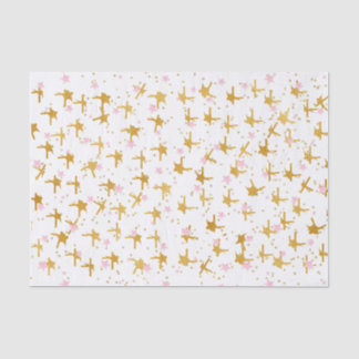 Pink und Gold Stars Confetti Tissue Paper Seidenpapier
