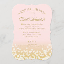 Pink und Gold Twinkle Brautparty Einladung