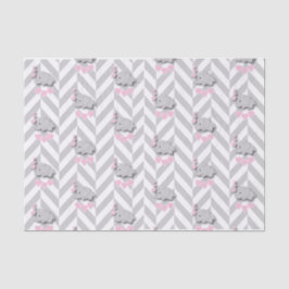 Pink und Grau Elephant Baby Dusche Seidenpapier