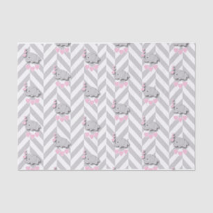 Pink und Grau Elephant Baby Dusche Seidenpapier
