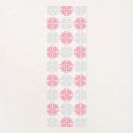 Pink und Grau Geblüht Muster Moderne Yoga Mat Yogamatte