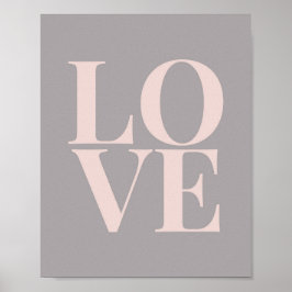 Pink und Grau LIEBE Poster