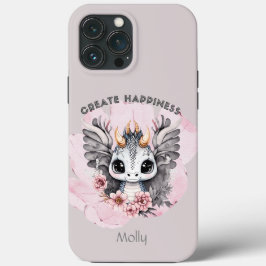 Pink und Grau Niedlich Kleiner magischer Drache Case-Mate iPhone Hülle