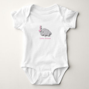 Pink und Gray Baby Elephant - Little Peanut Baby Strampler