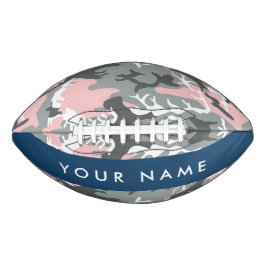Pink und Gray Camouflage Ihr Name personalisieren Football