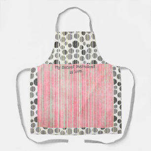 Pink und Gray Moderne Polka Dots Schürze