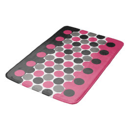 Pink und Gray Polika Dot Badematte