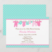 Pink und Green Baby Line Baby Dusche