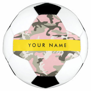 Pink und Green Camouflage Ihr Name Persönlich gest Fußball