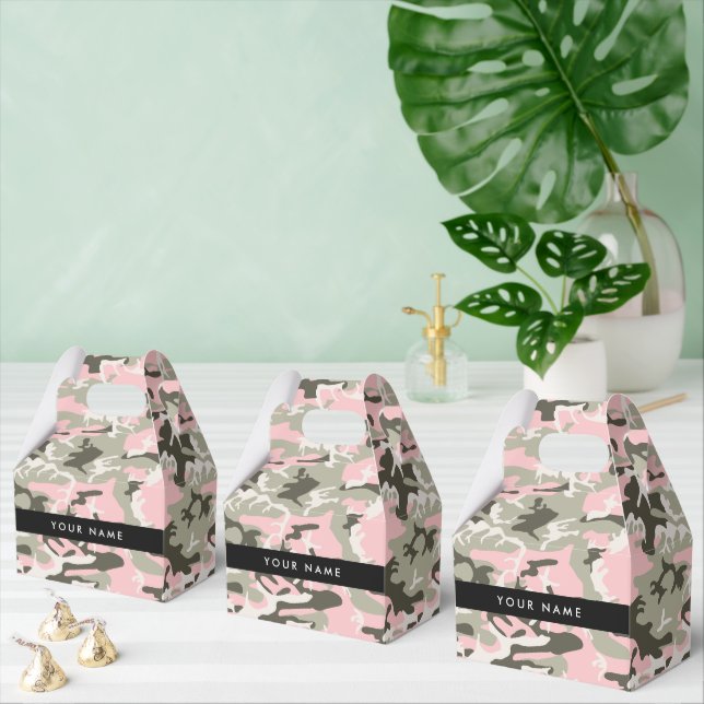 Pink und Green Camouflage Ihr Name Persönlich gest Geschenkschachtel (Zahlreiche)