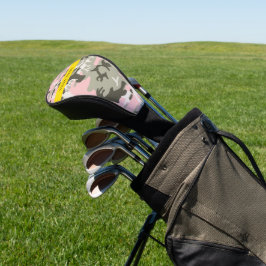 Pink und Green Camouflage Ihr Name Persönlich gest Golf Headcover