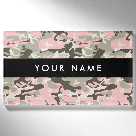Pink und Green Camouflage Ihr Name Persönlich gest Namenschild