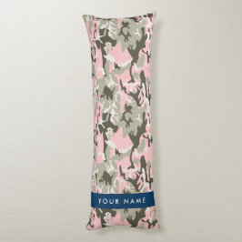 Pink und Green Camouflage Ihr Name Persönlich gest Seitenschläferkissen