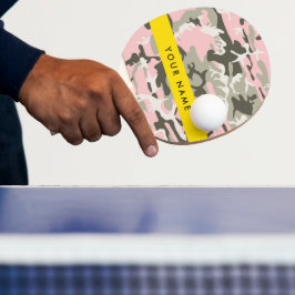 Pink und Green Camouflage Ihr Name Persönlich gest Tischtennis Schläger