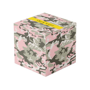Pink und Green Camouflage Ihr Name Persönlich gest Würfel