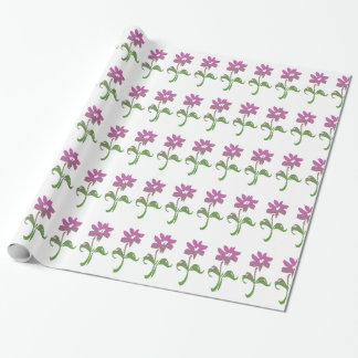 Pink und Green Flower Garden Geschenkpapier