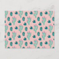 Pink und Green Niedlich Cactus Pattern
