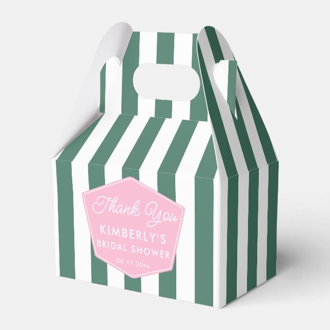Pink und Green Palm Beach Brautparty der 50er Jahr Geschenkschachtel (Vorderseite)