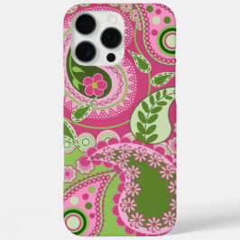 Pink und grün Paisley iPhone 16 Fall Pro Max Hülle
