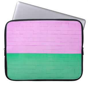 PINK UND GRÜNE GESTALTETE WAND LAPTOPSCHUTZHÜLLE