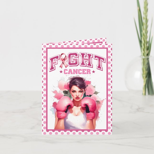 Pink und Hübscher Bluterbauchkrebs Dankeskarte (Vorderseite)