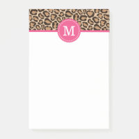 Pink und Leopard Print Custom Monogram
